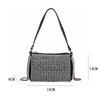 Punk Style Black Silver Women Diamonds Tote Bag Woman Rhinestone Shoulder Bags-JM - SunglassesMart