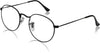 Round UV400 Black Eyeglasses - SunglassesMart