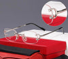 Retro metal Rimless Eyeglasses - SunglassesMart