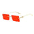 New Men's Rectangle Rimless Fashion Sunglasses - SunglassesMart