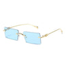 New Men's Rectangle Rimless Fashion Sunglasses - SunglassesMart