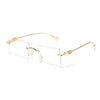 New Men's Rectangle Rimless Fashion Sunglasses - SunglassesMart