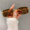 Panther Rimless Cut Edge Sunglasses - SunglassesMart