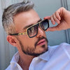 Retro Men's Square Sunglasses - SunglassesMart